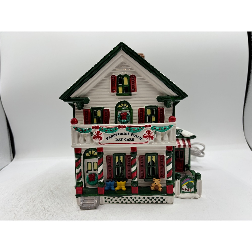 Department 56 1995 Vintage Original Snow Village Peppermint Porch Day Care 54852